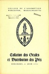 1951 Commencement Program by Assumption College