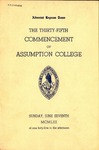 1953 Commencement Program by Assumption College