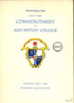 1960 Commencement Program by Assumption College