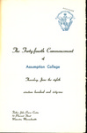 1961 Commencement Program by Assumption College