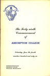 1966 Commencement Program by Assumption College