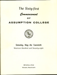 1978 Commencement Program by Assumption College