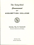 1980 Commencement Program by Assumption College