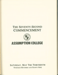 1989 Commencement Program by Assumption College
