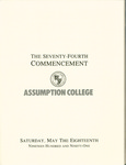 1991 Commencement Program by Assumption College