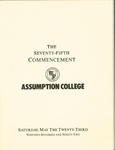 1992 Commencement Program by Assumption College