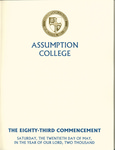 2000 Commencement Program by Assumption College