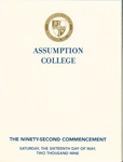 2009 Commencement Program by Assumption College
