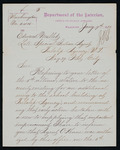 Letter to Former Indian Agent Mallet from Commissioner of Indian Affairs