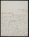 Correspondence to Major Mallet from Fannie or Fanny Rouse.