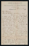 Correspondence to Major Mallet from Henry E. Bragg