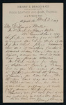 Correspondence to Major Mallet from Henry E. Bragg