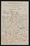 Correspondence to Major Mallet from Henry E. Bragg