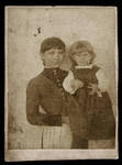 Portrait of American Indian woman and American European girl.