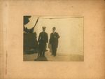 Felix Gatineau with soldier St. Ignace, Michigan 1909